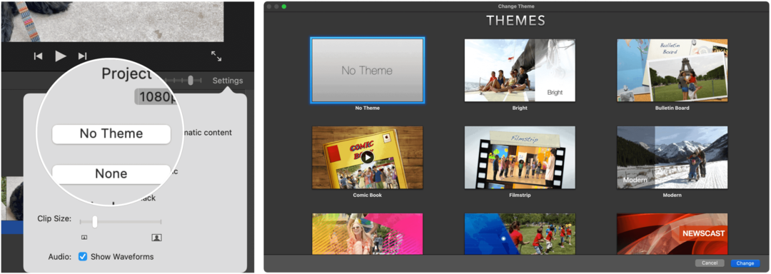 Tema iMovie