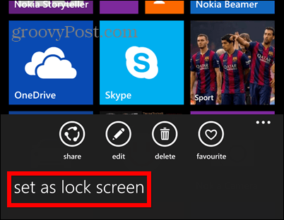 Set kunci tangkapan layar Windows Phone 8.1