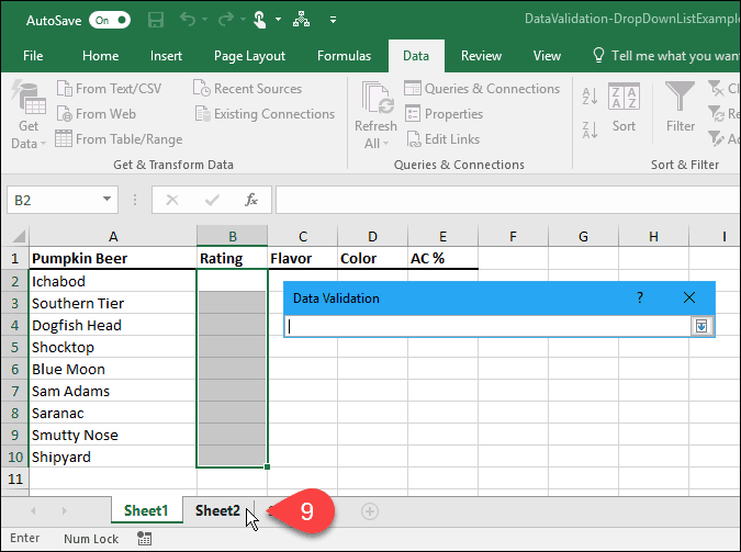 Cara Membuat Daftar Drop-Down Menggunakan Validasi Data di Microsoft Excel