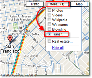 cara mengaktifkan peta transit google