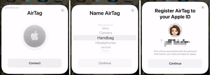 Hubungkan AirTag ke iPhone