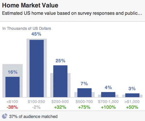 nilai pasar rumah audiens facebook