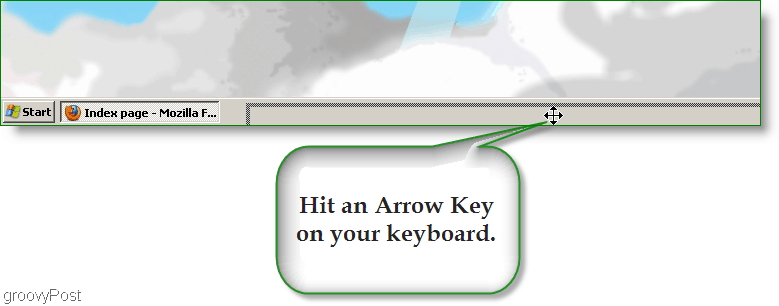 Screenshot Windows XP - Tekan Tombol Panah untuk menemukan jendela yang hilang