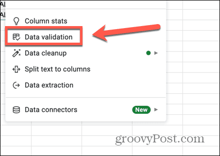 validasi data google sheet