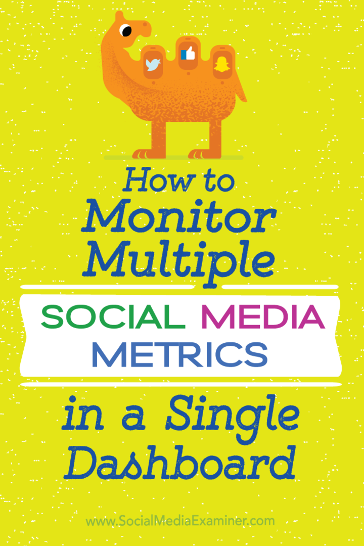 Kiat tentang bagaimana Anda dapat melacak metrik media sosial utama untuk bisnis Anda dalam satu dasbor.