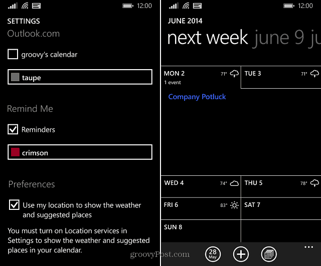 Kalender Windows Phone 81
