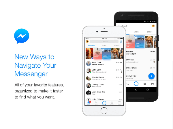 Facebook mengumumkan tampilan dan fitur baru untuk layar beranda Messenger.