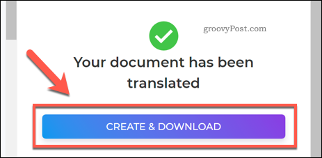 Menyimpan file PDF yang diterjemahkan menggunakan DeftPDF