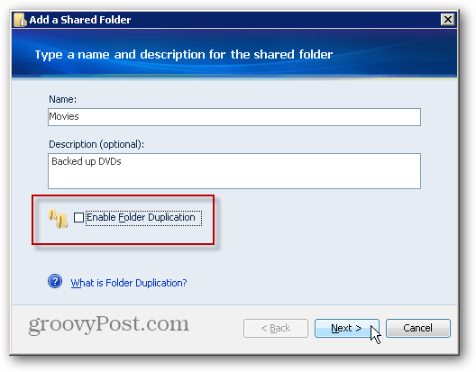 Pengaturan Duplikasi Folder