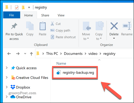 Buka file cadangan Windows Registry