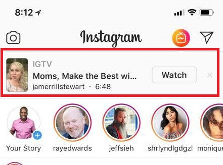 Instagram menambahkan pemberitahuan untuk video IGTV.