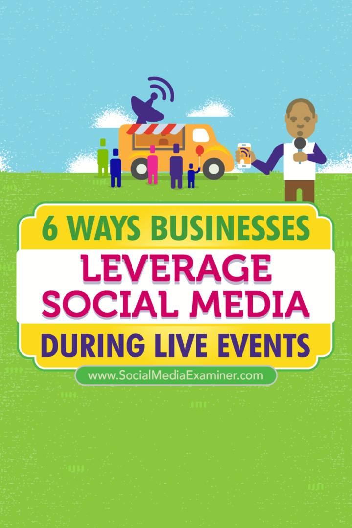 Kiat tentang enam cara bisnis memanfaatkan media sosial untuk terhubung selama siaran langsung.