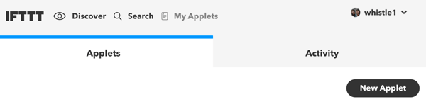 Klik New Applet di tab My Applets.
