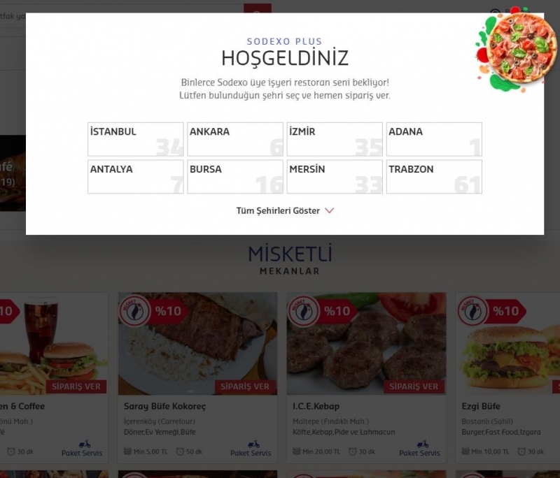 Situs tempat makanan dapat dipesan secara online