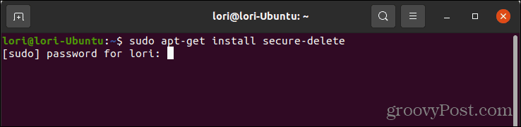 Instal penghapusan aman di Linux
