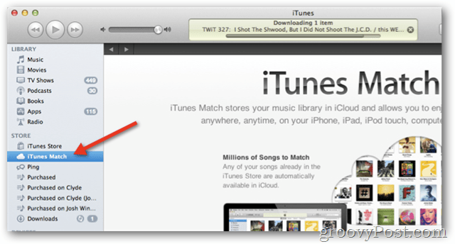 itunes match di iTunes 10.5.1