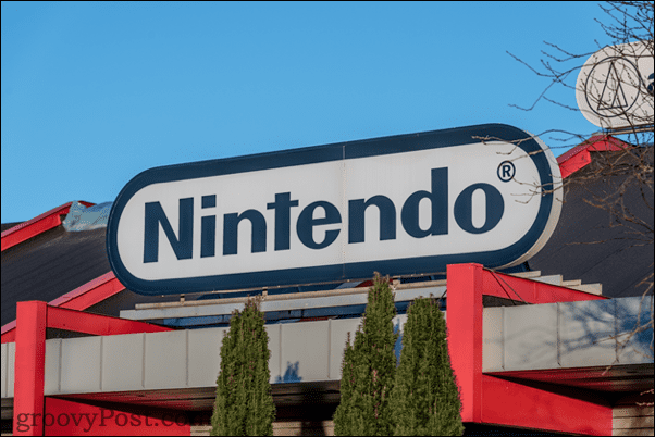 Logo Nintendo di sebuah gedung
