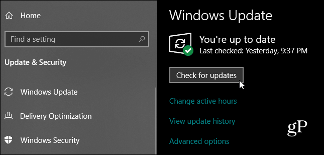 Windows 10 Periksa Pembaruan