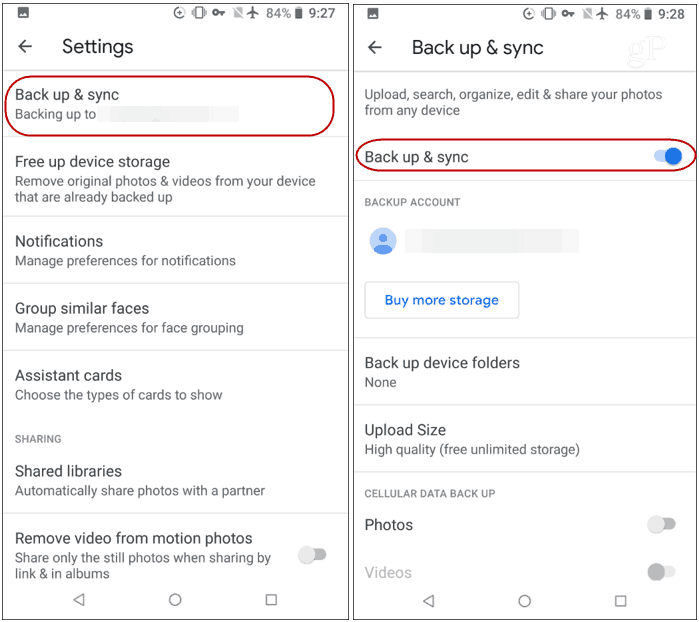 Android Backup dan Pengaturan Sync