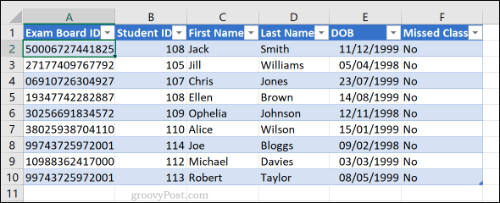 Mengebor data dari tabel pivot Excel