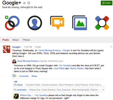 Halaman Google+ - Google+