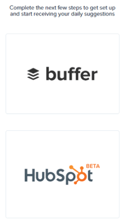 Quuu terintegrasi dengan Buffer dan HubSpot.