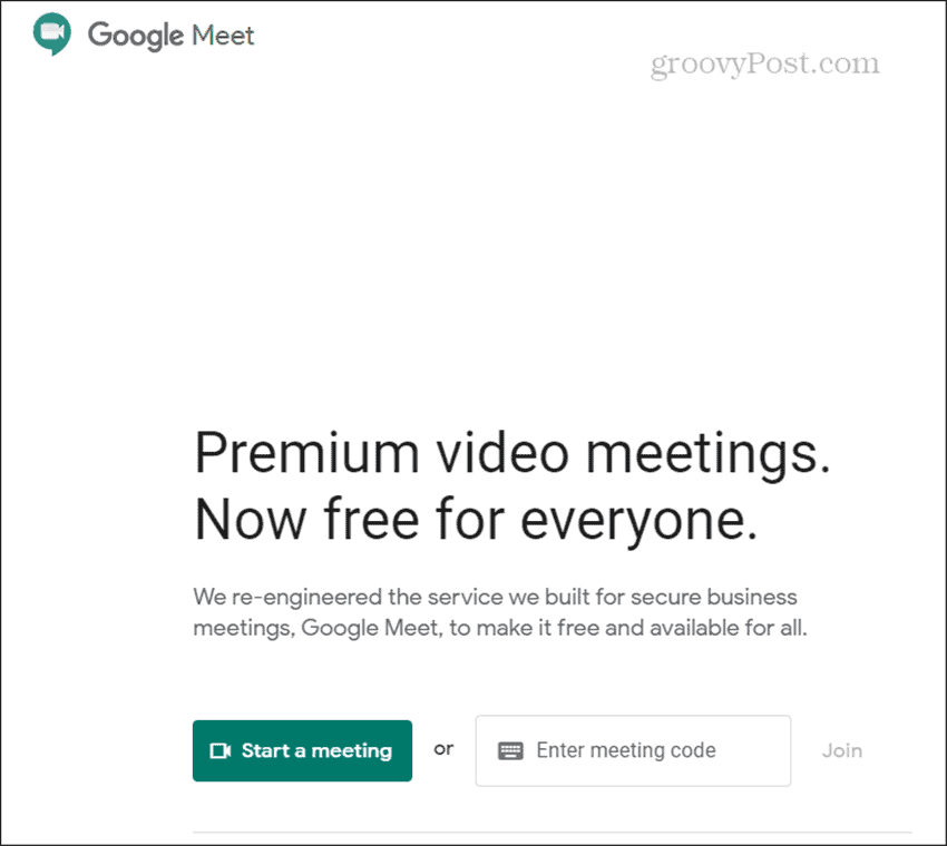 Google Meet mulai