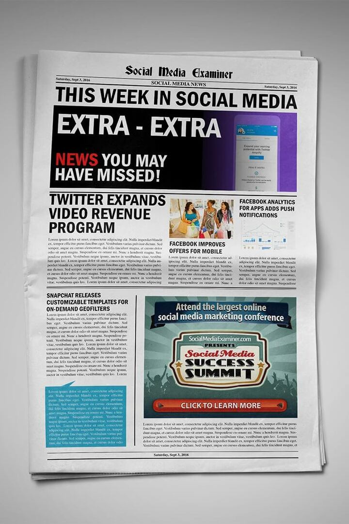 Twitter Membuka Iklan Video Pra-Putar dan Bagi Hasil Video dan berita media sosial lainnya untuk 3 September 2016.