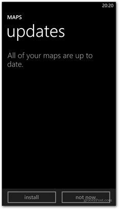 Windows Phone 8: Unduh Bing Maps untuk Penggunaan Offline