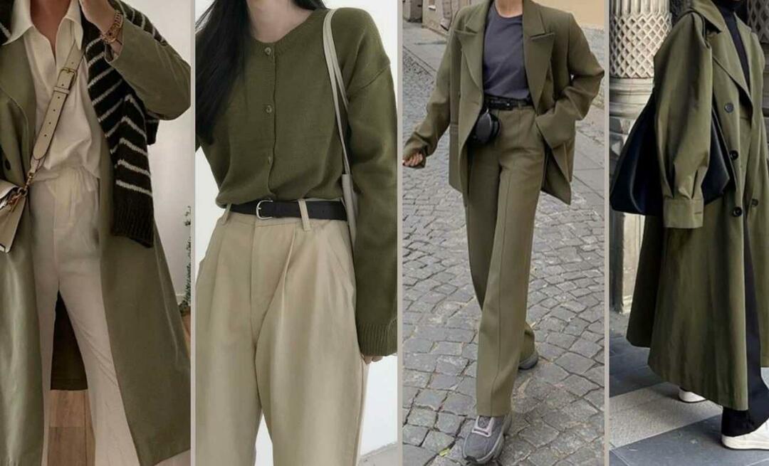 Bagaimana cara memadukannya dengan warna khaki? Saran kombinasi warna khaki untuk musim gugur 