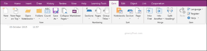 Add-in permata untuk OneNote