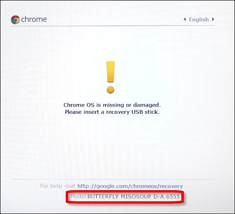 Chrome OS Hilang atau Rusak