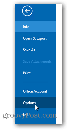 office 2013 mengubah tema warna - opsi klik