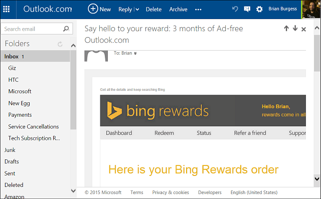prospek Bing Rewards bebas iklan