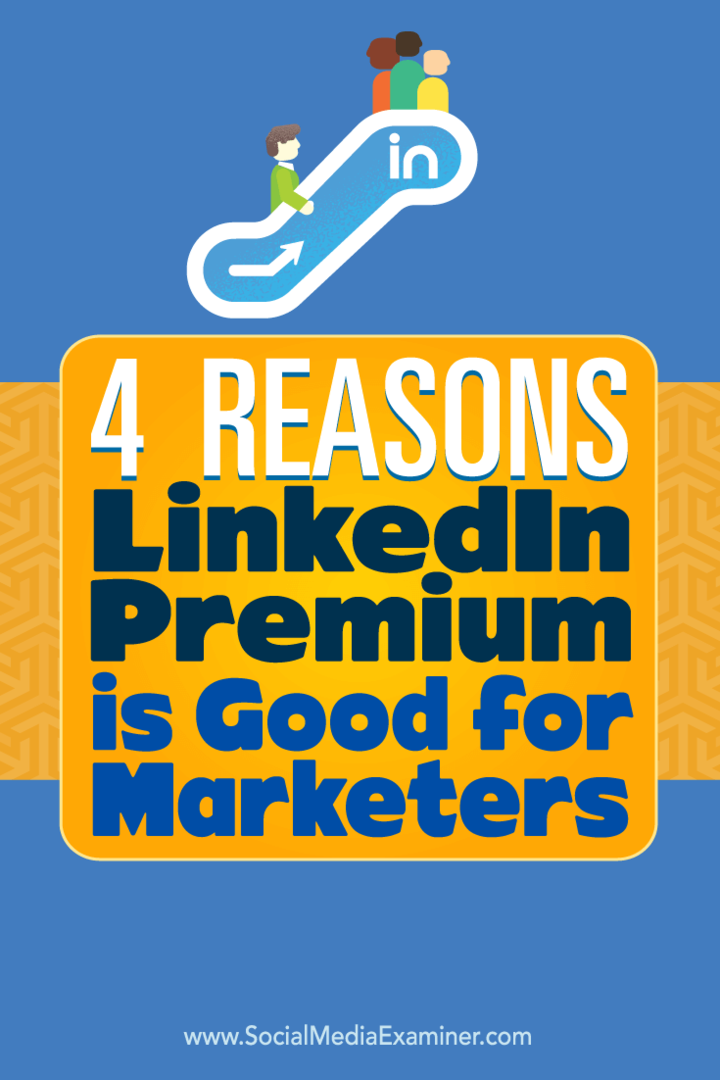 Kiat tentang empat cara meningkatkan pemasaran Anda dengan LinkedIn Premium.