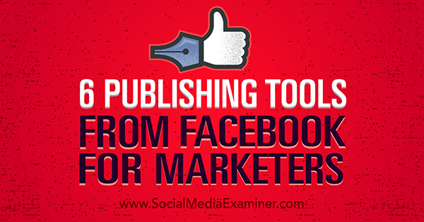 alat penerbitan facebook meningkatkan pemasaran