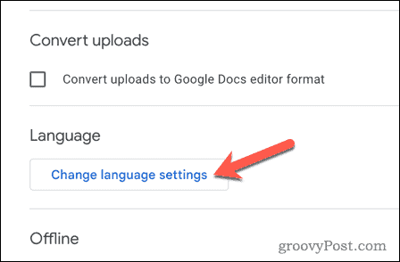 Ubah pengaturan bahasa di Google Drive
