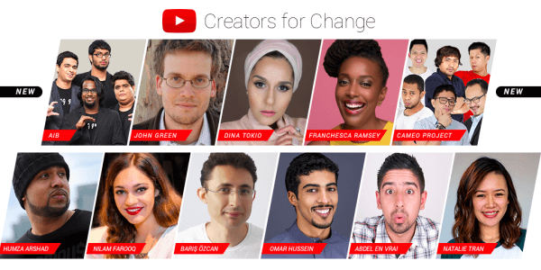 YouTube memperkenalkan duta dan sumber daya Kreator untuk Perubahan baru.