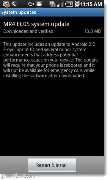 Sprint Rolling Out OTA Froyo Updates untuk Samsung Galaxy Epic 4G