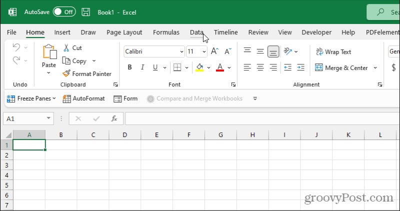 menu data excel