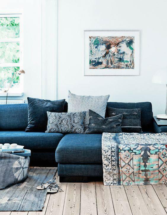 Set sofa warna indigo 