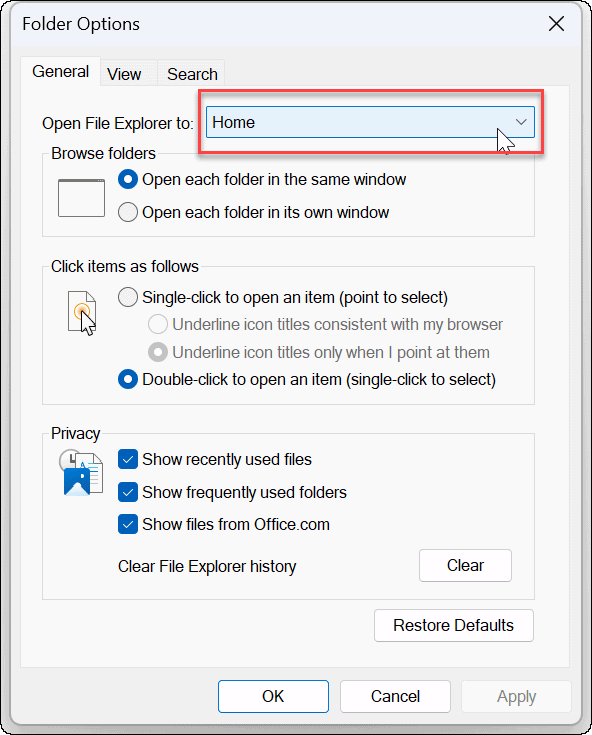 File Explorer Buka ke OneDrive 
