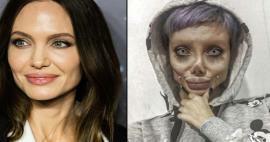 Dia bilang dia akan terlihat seperti Angelina Jolie, dia mengubah dirinya menjadi zombie!