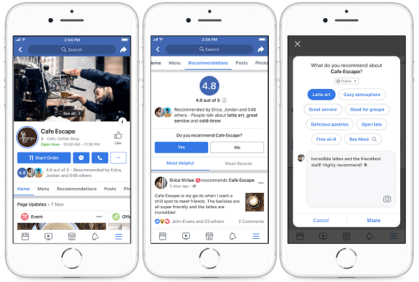 Tata Letak Halaman Bisnis Facebook Baru untuk Seluler: Penguji Media Sosial