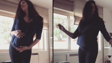Azra Akın yang hamil 7 bulan menari seperti ini