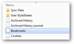 hanya file bookmark nongkrong di folder default semua oleh kesepiannya