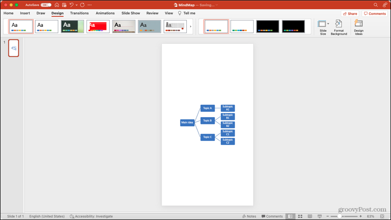 Orientasi Slide Potret di PowerPoint di Mac