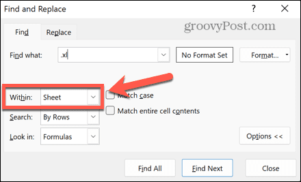 excel temukan di dalam sheet