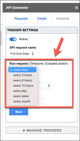 konektor api menjalankan frekuensi permintaan