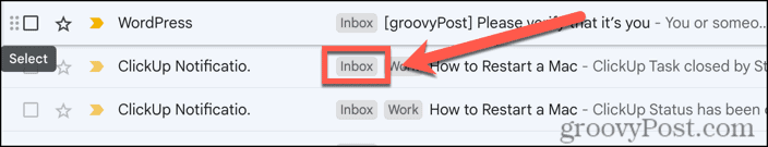label kotak masuk Gmail